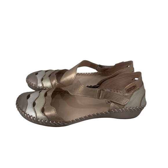 Pikolinos Womens Gold Metallic Multicolor Leather Mary Jane Sandals Size 39 - Picture 5 of 15